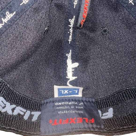 Travis Mathew Baseball Cap Black White‎ FlexFit Mens Sz L XL Yupoong - Picture 7 of 7